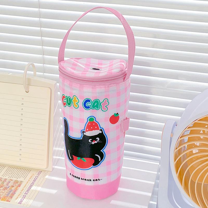 Funda Térmica para Taza de Té con Leche de Dibujos Animados 2026 - Portátil y de Mano para Oficina y Estudiantes