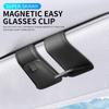 Car Sunglasses Clip Sun Visor Glasses Holder Card Ticket Holder Stable Storage Clips Eyeglasses Hanger Magnetic Glasses Holder