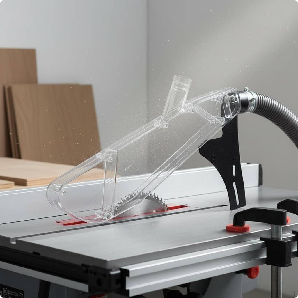Staubfang-Sägeblatt-Schutz Tisch Universal Kompatibel Elektrowerkzeugzubehör für Holzbearbeiter,