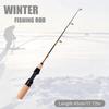 Petite Canne à Pêche Solide pour Pêche sur Glace Canne à Pêche Portative Équipement de Pêche d'Hiver Canne à Crevettes Canne Courte