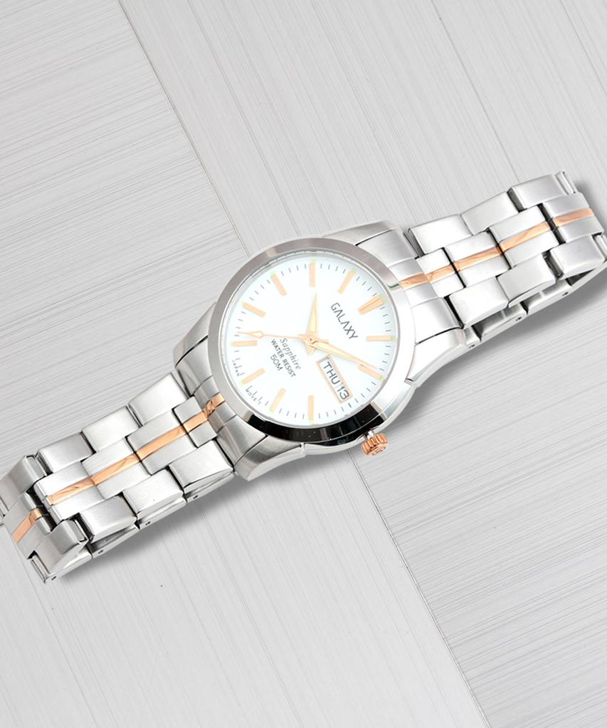 Gaelleogsi 5 Atm Men'S Metal Wristwatch Qa9012Me