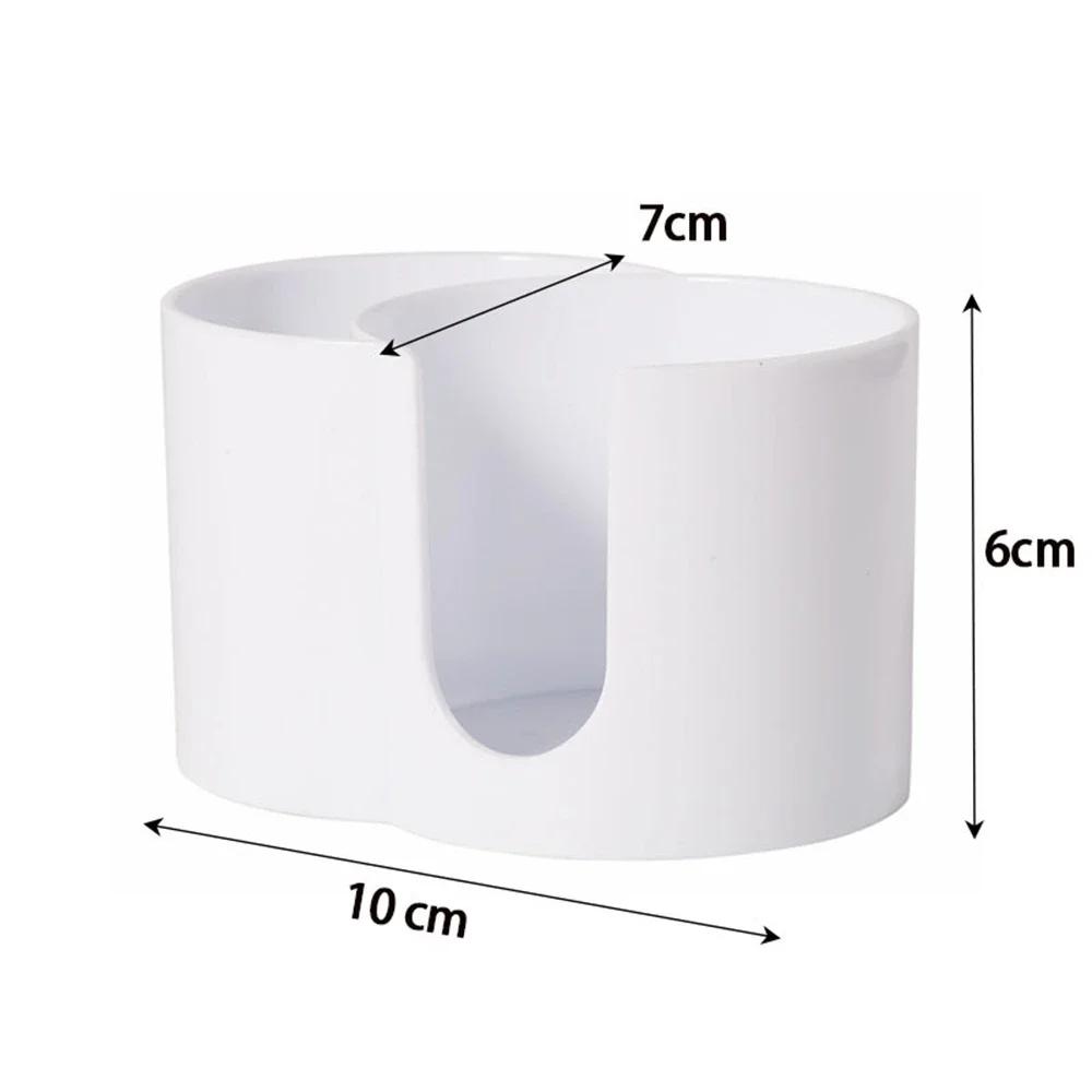 2-In-1 Cotton Swab Storage Box Acrylic Makeup Organizer Cotton Pad Holder Double Hole Circular Dispenser Cosmetic Organization