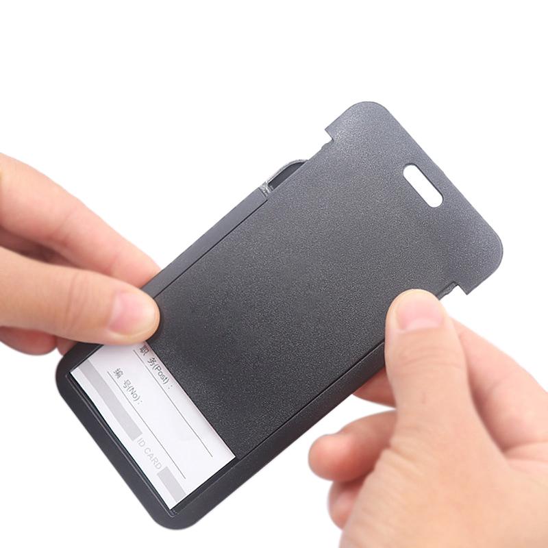 Stylish Simple Document Card Holder For Women Men High Quality Retractable Sliding Cover Card Holder Bus Card Id Card Holder
