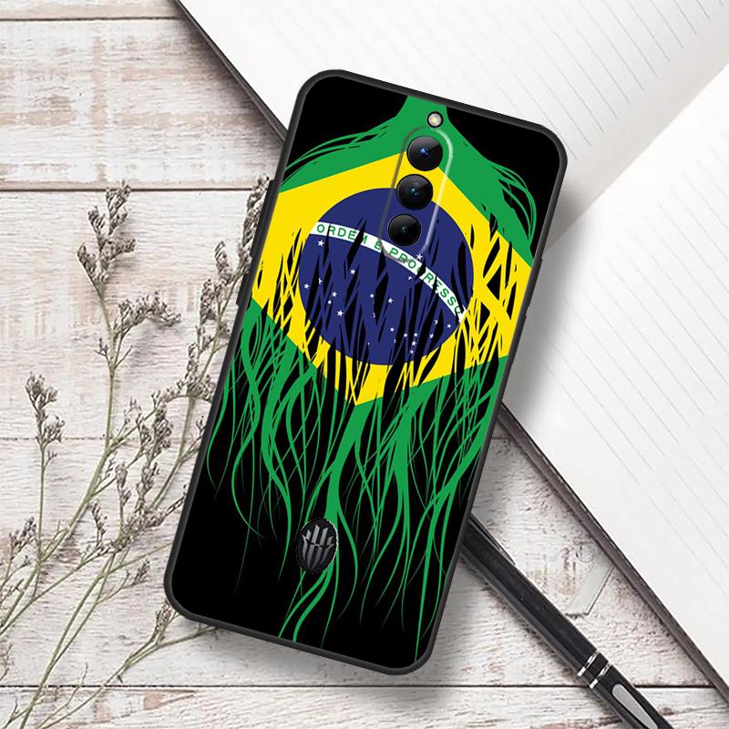 Brazil Brazilian Flag Case For ZTE Nubia Red Magic 7S 6S 7 Pro RedMagic 10 Air 8S 9S 10S 8 9 10 11 Pro Plus Funda