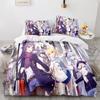 Genshin Impact Bedding Sets 100% Polyester Printed Comforter Bed Cover Duvet Cover Pillow Case 2-3 Pieces Sets Kids Adult Size