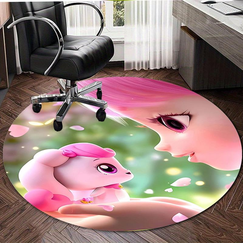 1pc Catch Teenieping Magic Sweethear (6) Design Printed Area Round Carpet for Bedroom Living Room Home Decor Rugs Mat Non Slip Mat Rug for Bedside