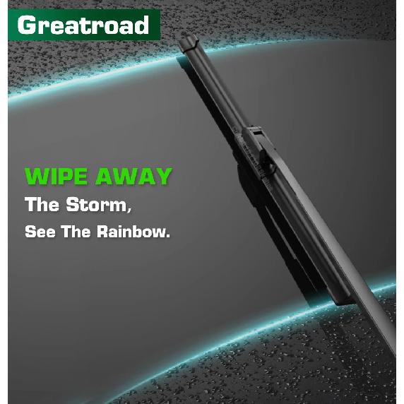 GREATROAD Wiper LHD&RHD Front & Rear Wiper Blades Set For Range Rover L322 Vogue HSE 2002 - 2012 Windshield Windscreen Window