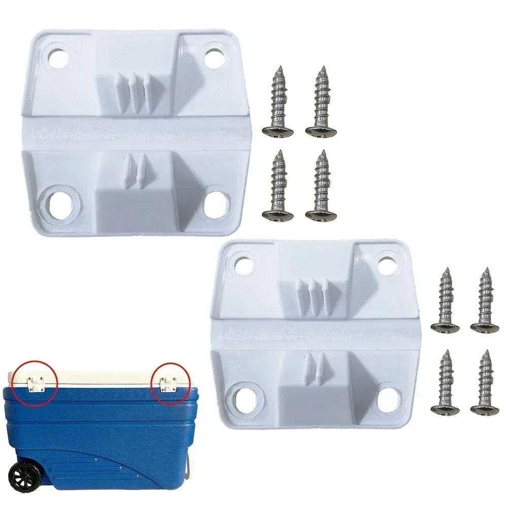 2pcs Coolers Replacement Hinges Hinges Set Replacement For Colemans Coolers Hinges Kit With 8 Screws For Colemans Coolers Hinges
