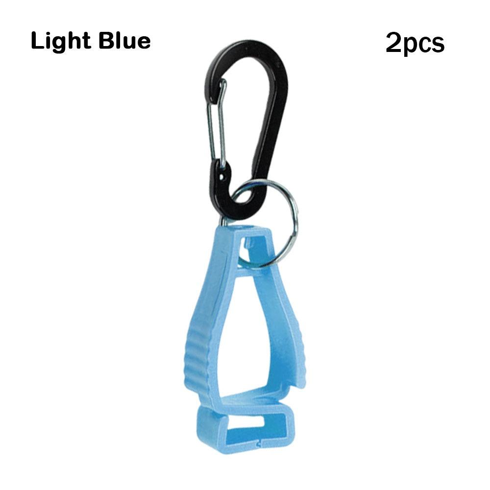 2pcs Anti-lost Mountaineering Buckle Hat Clip Plastic Protective Gloves Clip Outdoor Gloves Clip
