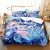 Genshin Impact Sangonomiya Kokomi Bedding Set Printed With Pillowcase Bed Duvet Cover Soft Queen King Size Bedclothes Home