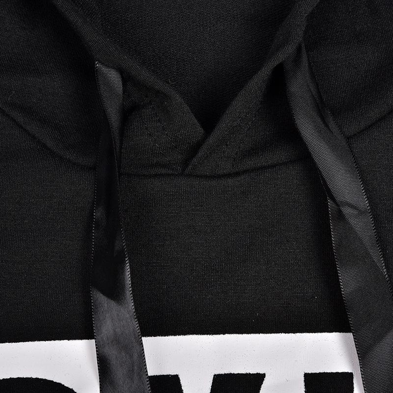 Dámská móda mikina se vzorem písmena ležérní krátký rukáv stahovací šňůrka zip s kapucí bodycon krátké šaty