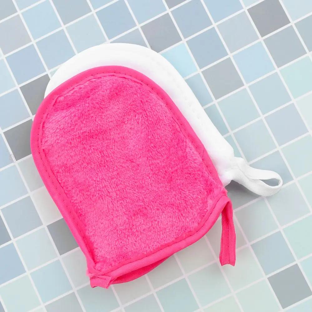 Health care Reusable Cosmetic Puff Cleaning Glove Microfiber Facial Cloth Face Towel Makeup Remover