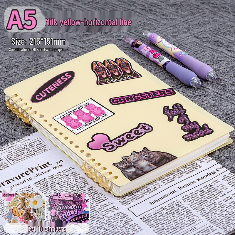 Ergonomic, High-value Loose-leaf Notebook with Detachable Binder; Suitable for High School and Junior High Students.