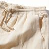 Herren Locker Atmungsaktiv Leinen Freizeit Knielang Sommer Strandshorts
