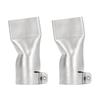 2Pcs Stainless Steel Welding Nozzle 40mm Tubular Hot Air Tool Nozzle Flat Mouth Plastic Welding Nozzle Welding PP PVC Plastic