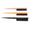 3 Pcs Rat Tail Teasing Hair Brush Add Volume Nylon Bristles 3 Row Hair Styling Teasing Brush