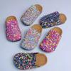 Summer Bling Children's Slippers Buckle Cork Slippers Girls Anti Slip Flat Outdoor Kids Fashion Shoes