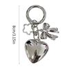 Fashionable Heart Key Chain with Trendy Bowknot Embellishment for Women Men