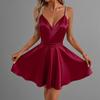 European and American Women's Spring and Summer French Elegant Romantic Three-dimensional Bubble Bead Decoration Suspender Waist Short Satin Dress