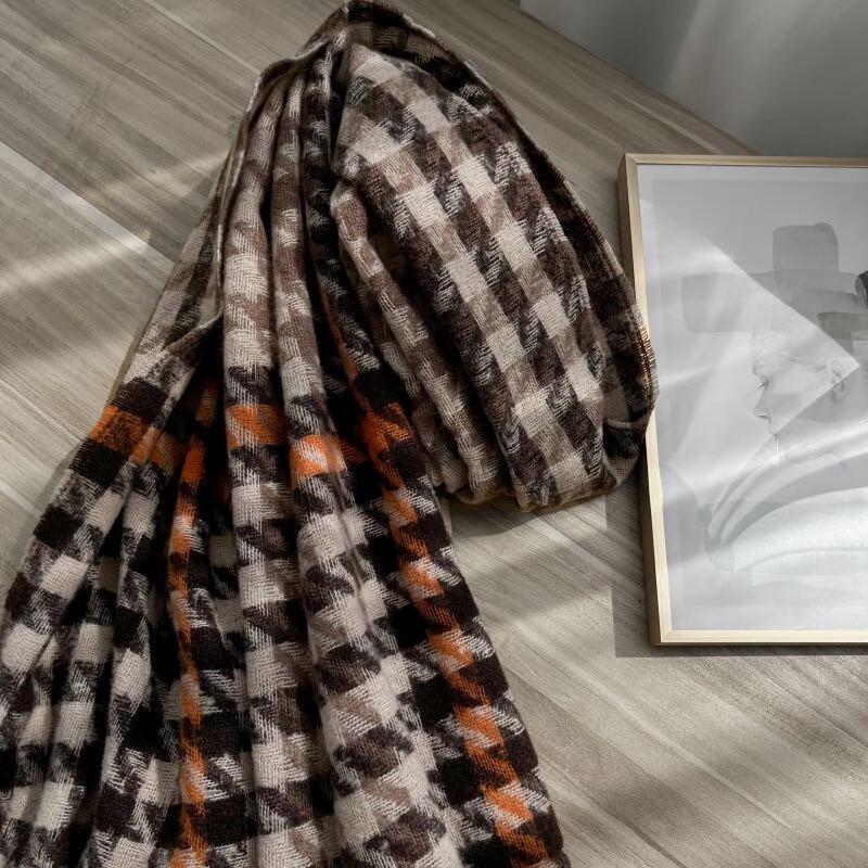 Fashion Plaid Imitation Cashmere Winter Scarf