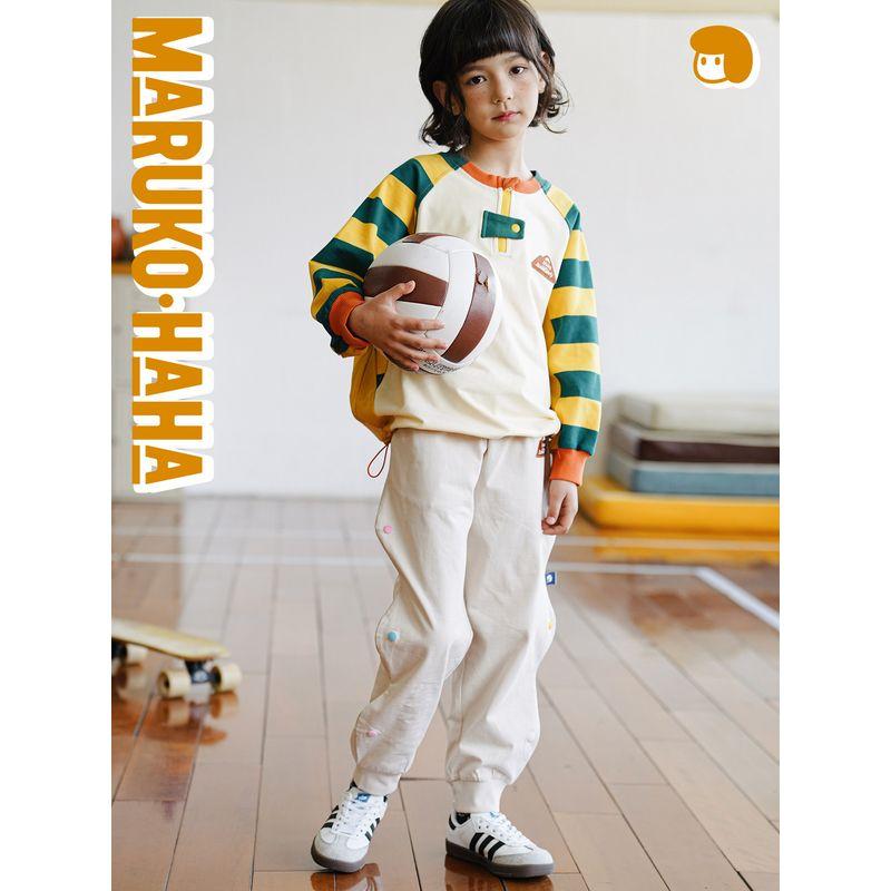 Toothpick Maru Maru and His Friends' Vintage Striped Pullover Sweatshirt, New Spring Sports Top for Girls