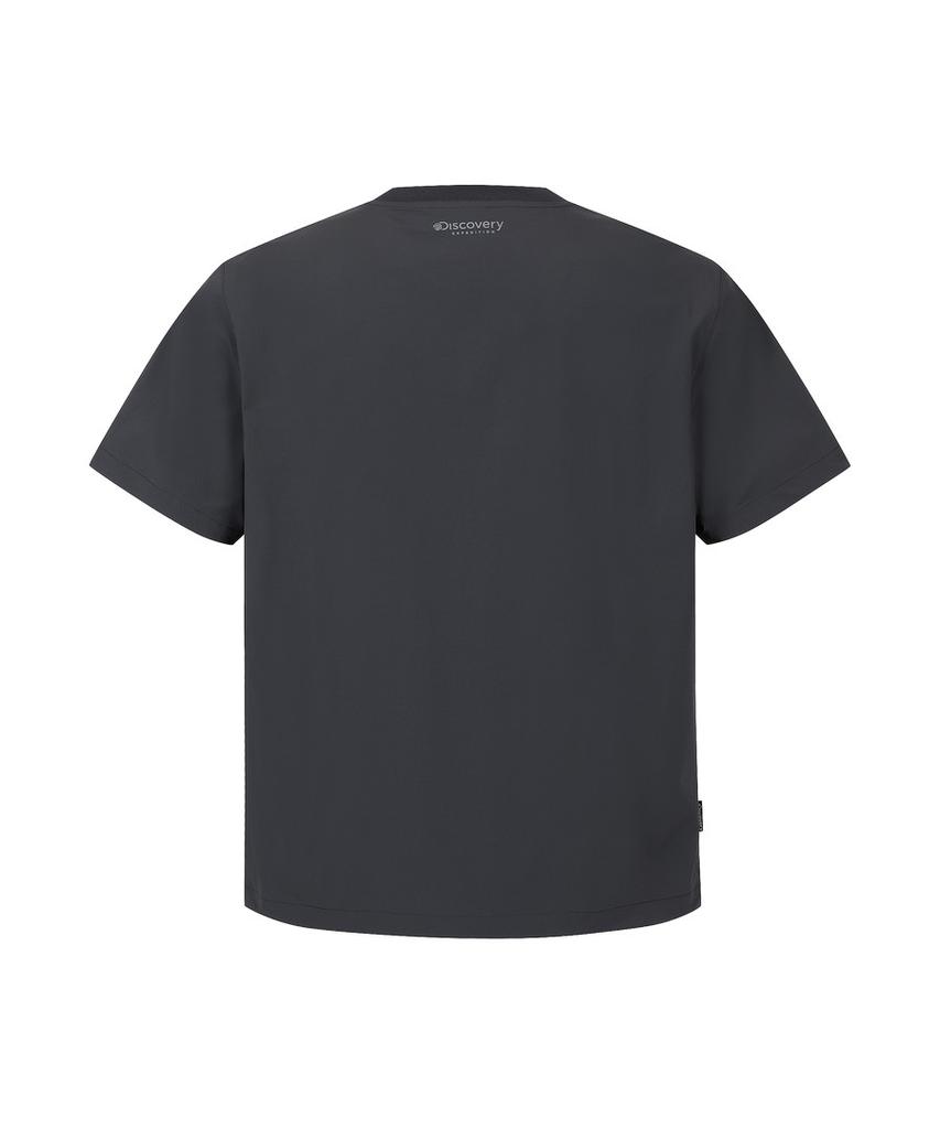DISCOVERY EXPEDITION Uni Freshvent Essential Woven Short Sleeve T-Shirt (D.Grey)