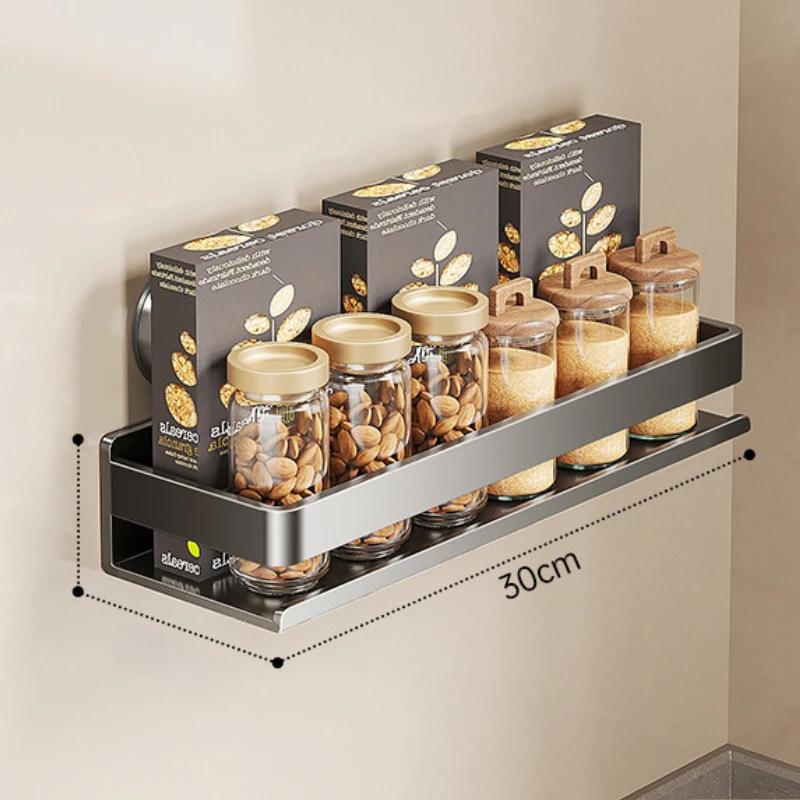 

Kitchen Storage rack with suction Bathroom non perforated storage rack kitchen seasoning organizer Bathroom accessories