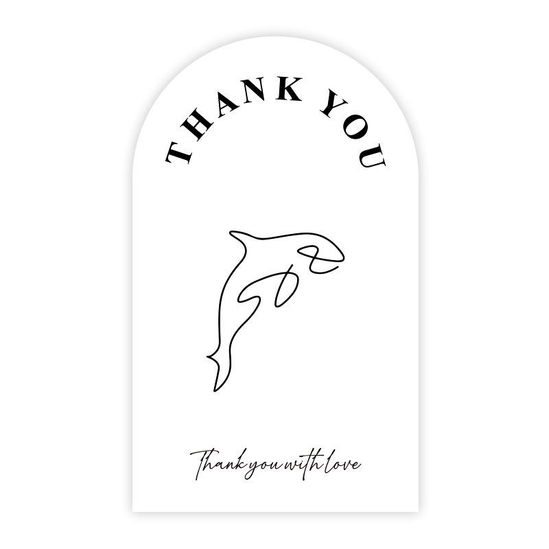 50-pack Airplane-Themed Thank You Box Sealing Stickers for Packaging and Decoration