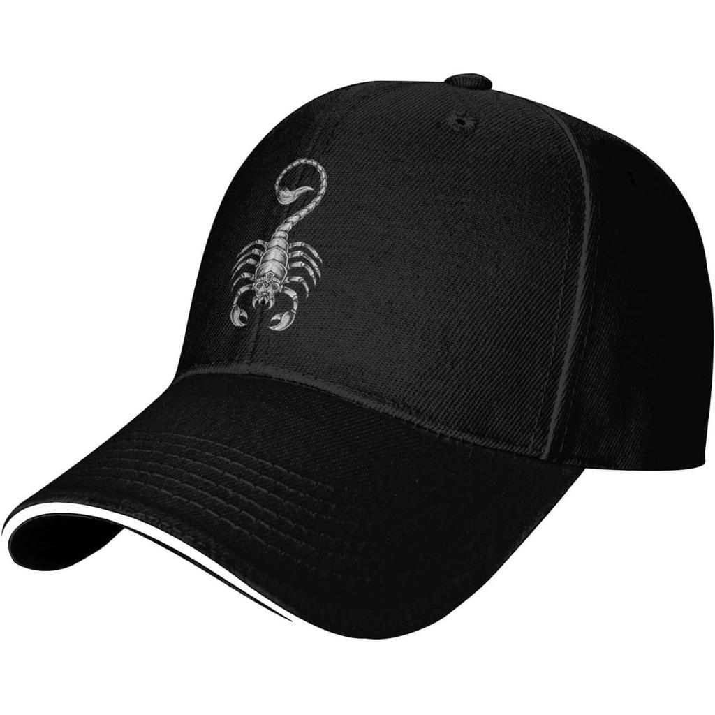 Scorpion Zodiac Baseball Cap Polyester Adult Sun Hat Casual Adjustable Golf Cap for Unisex Women