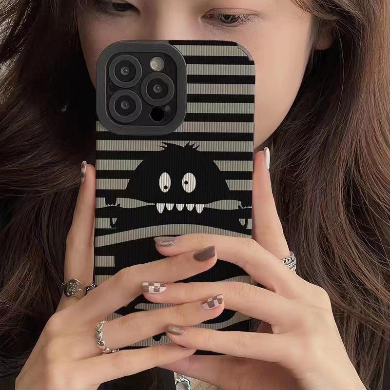 Cartoon Monster Suitable for iPhone 13, Promax, Apple 14 Phone Case, 12 Full Pack, 11 Trendy