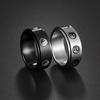 8MM Men's 304 Stainless Steel Tai Chi Rotating Decompression Ring