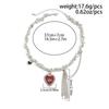 Salircon Gothic Love Heart Pendant Choker Necklace Women Trendy Irregular Geometric CCB Beaded Metal Tassel Chain Party Jewelry