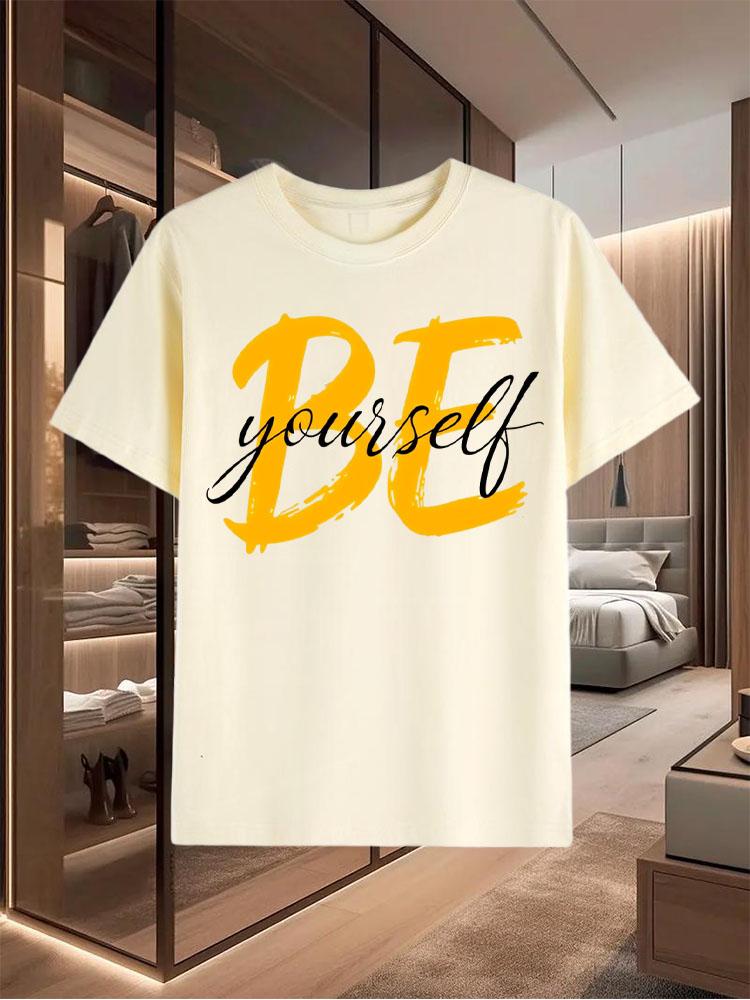 2025 Summer New Men's Cotton T - Shirts Casual and Loose - Fitting Short - Sleeve Styles