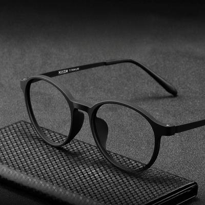 Ultralight Titanium Alloy TR90 Myopia Glasses Retro Round Optical Prescription Eyeglasses Frame   Women
