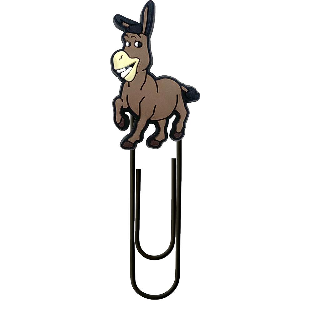 Giant Shrek Cartoon Paperclip Bookmark - Cute U-Shaped PVC Office Supply