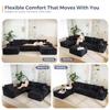 132 Giant U-Shaped Modular Sectional Couch for Living Room Sofa In A Box Oversized Sofa Sleeper with Deep Seat No Assembly Requ