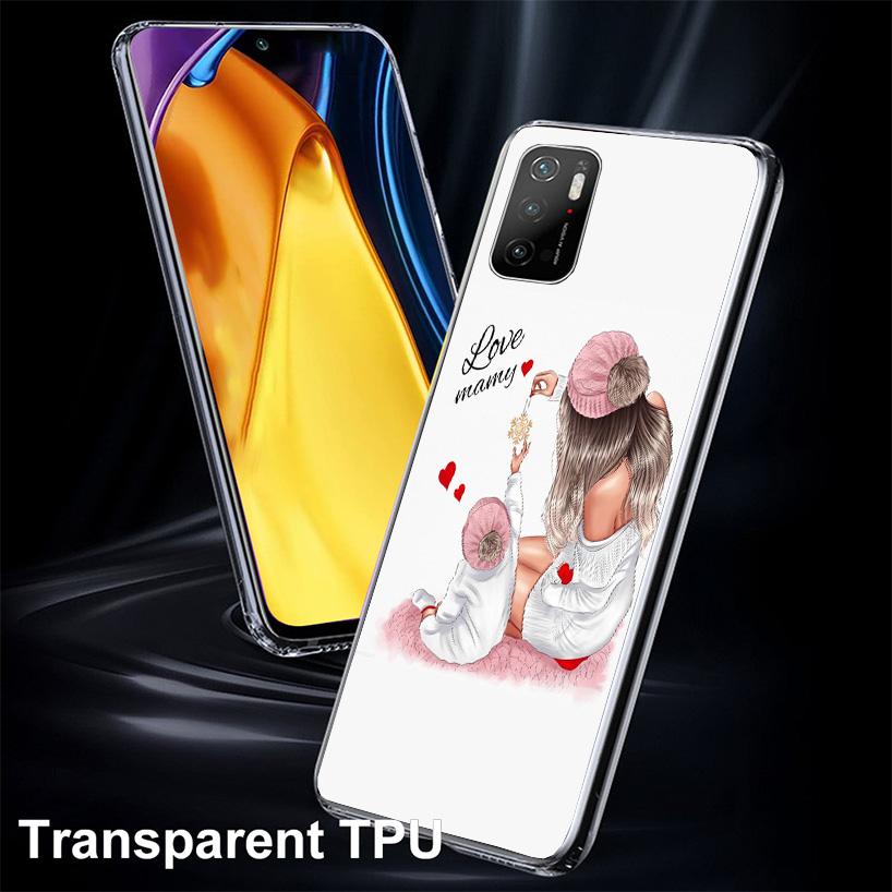 Mom Baby Girls Cover Phone Case For Xiaomi Poco F7 Ultra X7 X6 X5 Pro M7 Redmi 15C 15 13C 13 12C 12 10C 10 9A 9C 9T 9 Shell Poco