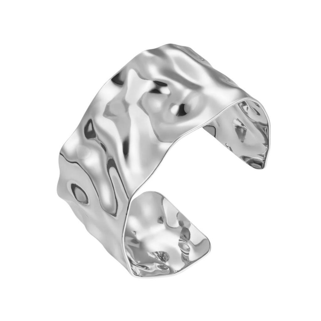 Bracciale Bangle Semicircolare Vuoto a Forma di C alla Moda – Stile Europeo e Americano