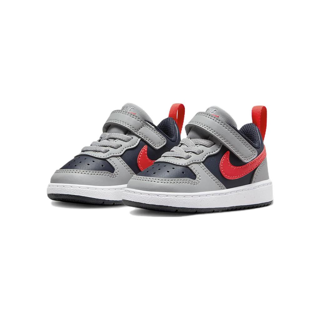 New Nike Court Borough Low Recraft TD 'Light Smoke Grey Bright Crimson' DV5458-003