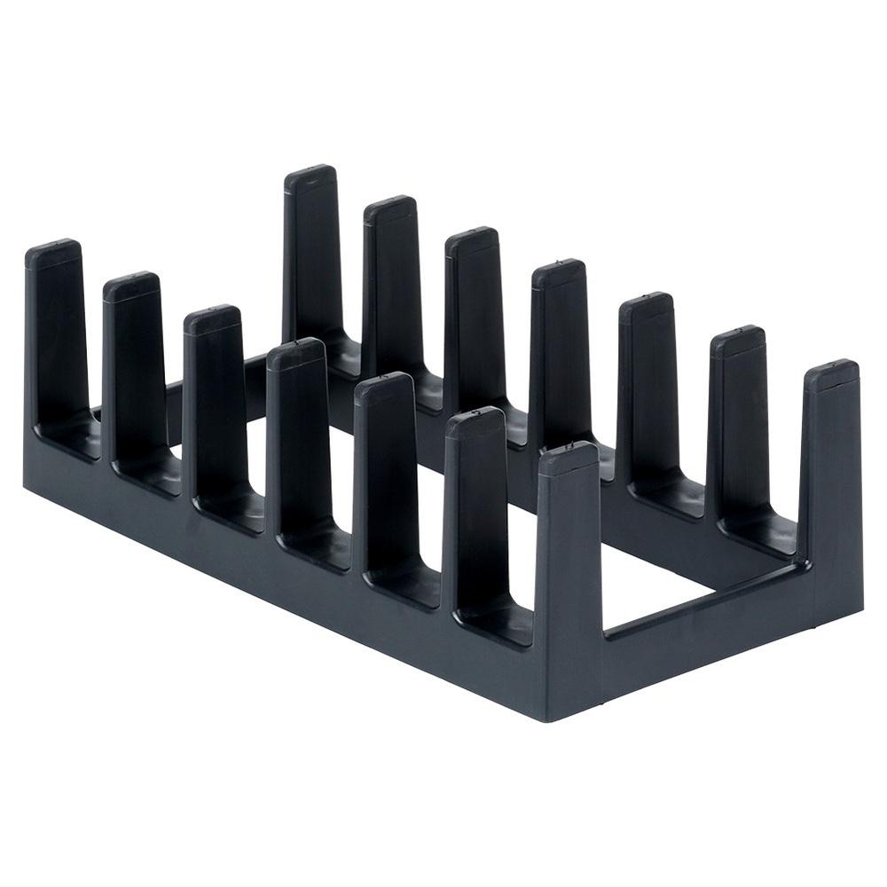 Black Lid Rack for Kitchen Cabinet Drawers