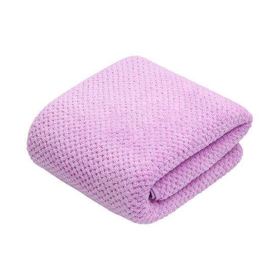 Coral Velvet Bath Towel Highly Absorbent Stylish Striped Design Thick Plush