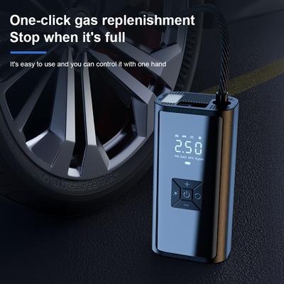150PSI Electric Tire Pump with LED Light Bicycle Air Compressor LCD Display Car Tire Inflator for Automobile Bicycle Ball