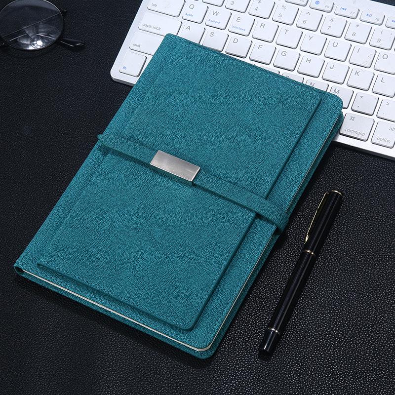 A5 Business Card Holder Notebook with PU Leather Cover and Buckle - Custom Logo Gift Set