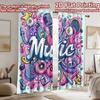 2D Flat Photography Backdrop Popular Tapestry Colorful Music Doodles 100% Polyester Anniversary for Suitable for Bedroom,