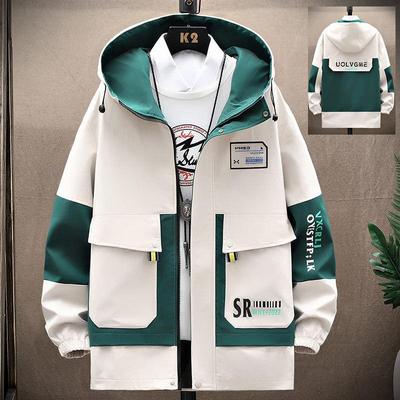 Spring Hooded Casual Men's Jacket Streetwear Windbreaker Bomber Jackets Coat For Man