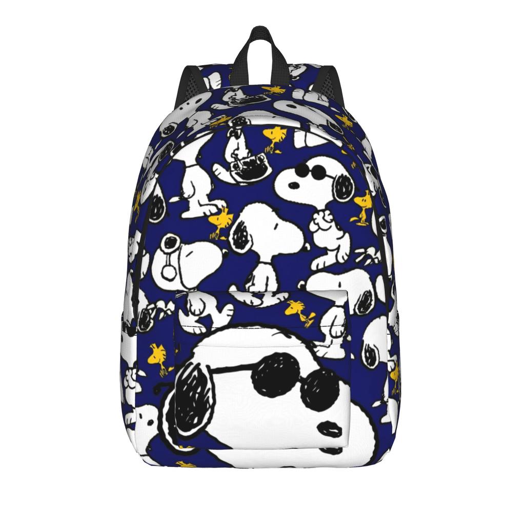 Snoopys Floral Encounter Backpack for Men Women Fashion High School Work Daypack Laptop Computer Shoulder Bag Outdoor