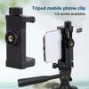 ERIKOLE Universa Tripod Stand Phone Clip 1/4 Inch Screw Hole Holder For Tripod Mobile Smart Phone Accessories Stand Mount