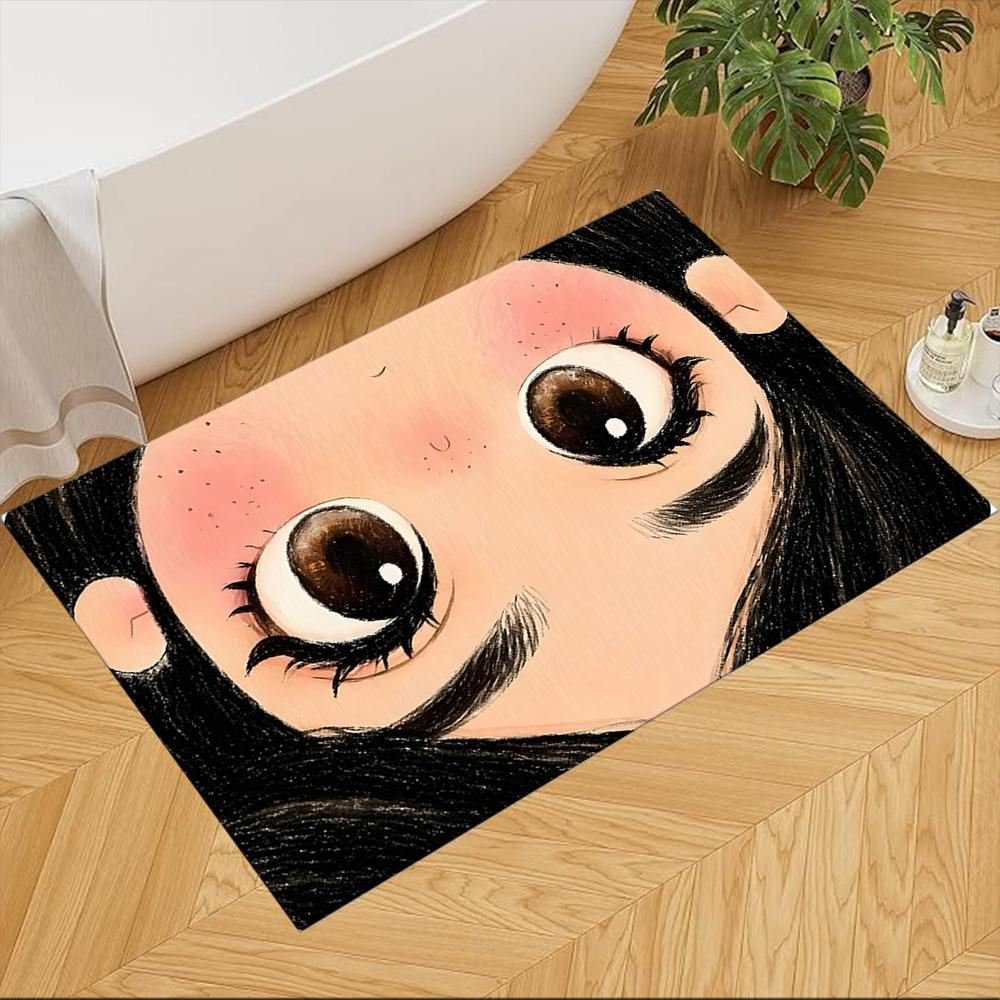 Whimsical Eyes With Glasses Non-Slip Home Carpet Design for Office Decor Living Room Gift