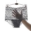 Sexy Lace Panties for Women High Waist Ultra-thin See-through Mesh Underwear Panties Large Size Cotton Crotch Briefs Lingerie