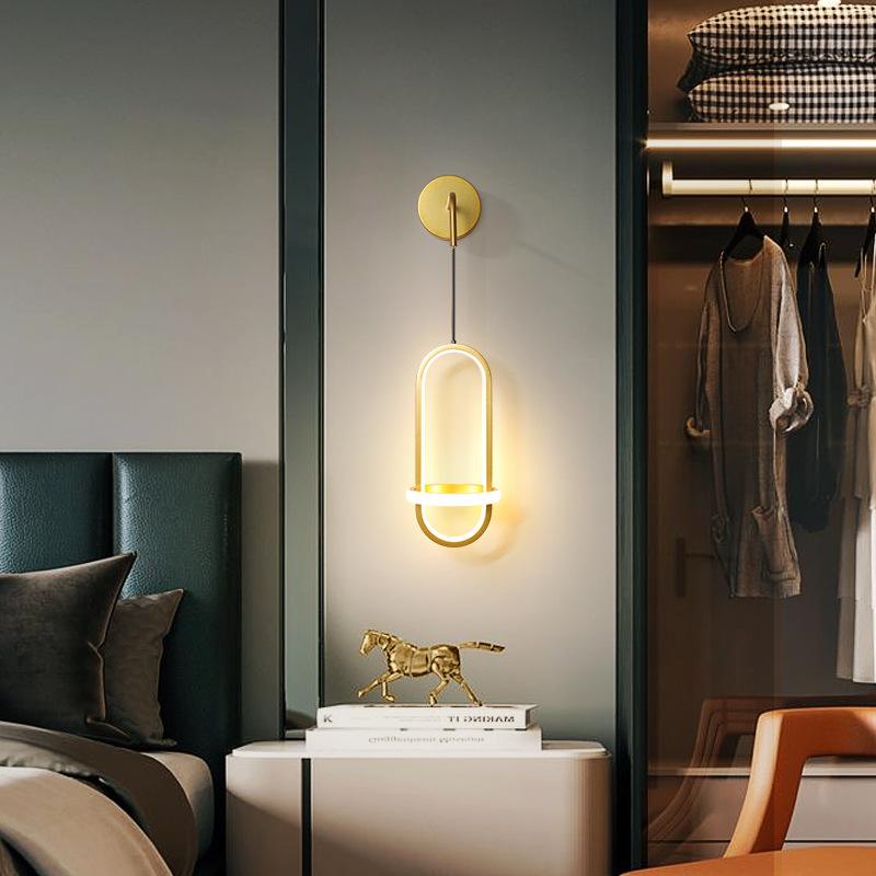 Creative Net Red Led Bedroom Wall Lamp Decoration Master Bedroom Nordic Designer Background Wall Light Luxury Bedside Lamp